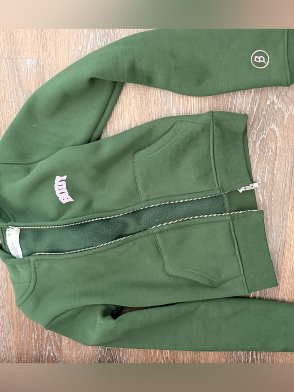 Women’s Olive Green Zip Hoodie Jacket